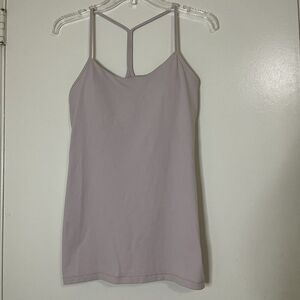 LULULEMON blush pink Power Y padded racerback tank top size US 8